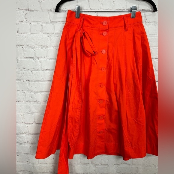 Talbots pleated midi skirt cotton, sz 0P, NWT‎ $109 - Picture 1 of 5